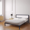 Modern Queen Size 9-Legs Stable Metal Bed Frame Full with Upholstered Headboard Mattress Base