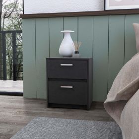 Caleb Black 2-Drawer Nightstand