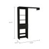 Lenox 1-Drawer 4-Shelf Closet System Black Wengue