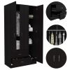 Rowaton 2-Drawer 3-Door Armoire Black Wengue