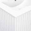 24" Floating Wall Mounted Bathroom Vanity with White Porcelain Sink and Soft Close Doors