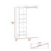 Manchester 150 Closet System, Metal Rod, Five Open Shelves, One Drawer -Black