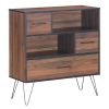 Multipurpose Sideboard Storage Cabinet with Metal Leg & Drawers