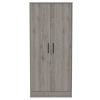 Ambery 180 Armoire, Two Shelves, Double Door, Metal Rod, One Drawer -Light Gray