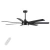 72 In Farmhouse Ceiling Fan with Plywood Blades for Dining Room