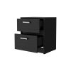 Caleb Black 2-Drawer Nightstand