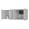 Menlo 59-inch Four Swing Doors Wall Cabinet White