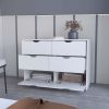 Logan White 4-Drawer Dresser