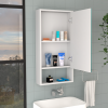 DEPOT E-SHOP Palermo Medicine Single Door Cabinet, Two Interior Shelves, One External Shelf, White