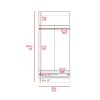 Conway Rectangle Armoire Light Gray