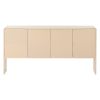 TREXM Minimalist Style 60"L Large Storage Space Sideboard with 4 Doors and Rebound Device for Living Room and Entryway (Apricot Cream)