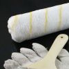 10 inch Latex Paint Roller Brush Wall Painting Brush Tool with 5 inch Flat Brush and 1 Pair Gloves