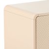 TREXM Minimalist Style 60"L Large Storage Space Sideboard with 4 Doors and Rebound Device for Living Room and Entryway (Apricot Cream)