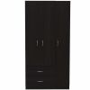 Rowaton 2-Drawer 3-Door Armoire Black Wengue