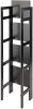 Black Winsome Wood Terry Shelving; Folding Bookcase ; Black