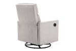 Modern Upholstered Rocker Nursery Chair Plush Seating Glider Swivel Recliner Chair, Tan