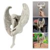 1pcs Sorrow Angel Statue Crafts; Pure White Love Angle With Wings Sculpture Ornaments; For Home Decor Bedroom Office Garden Tabletop