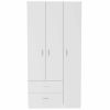 Rowaton 2-Drawer 3-Door Armoire White