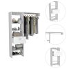 Lenox 1-Drawer 4-Shelf Closet System White