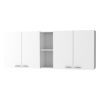 Menlo 59-inch Four Swing Doors Wall Cabinet White