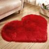 1pc Heart Shaped Area Rug, Plush Faux-Fur Carpet For Living Room & Bedroom, Home Decor Valentine's Day Decor 19.6in*23.6in/50cm*60cm