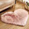 1pc Heart Shaped Area Rug, Plush Faux-Fur Carpet For Living Room & Bedroom, Home Decor Valentine's Day Decor 19.6in*23.6in/50cm*60cm