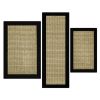 Machine Washable Faux Sisal Gray Indoor Accent Rug Set, 3-Piece Set