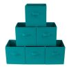 Collapsible Cube Fabric Storage Bins (10.5" x 10.5"), 6 Pack