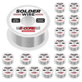 5 Core Solder Wire Rosin Core Flux Soldering 63/37 63% Tin (Sn)37% Lead (Pb) 50 gms Each - Solder Wire (size: 20 PCS)