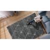 Talas Trellis Area Rug in Grey and Cream