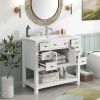 36'' Bathroom Vanity with Top Sink, Modern Bathroom Storage Cabinet with 2 Soft Closing Doors and 6 Drawers, Single Sink Bathroom Vanity