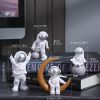 4pcs Small Creative Astronaut Ornaments; Desktop Ornaments; TV Cabinet Ornaments