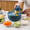 1pc Multifunctional Vegetable Cutter, Potato Shredded Grater, 3 Blades Or 6 Blades For Choose 11in*7.2in