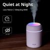 Portable Humidifiers 300ML/10.15OZ; USB Desktop Humidifier; Cool Mist Quiet Ultrasonic Aroma Diffuser; For Car; Office; Bedroom