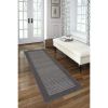 Machine Washable Faux Sisal Gray Indoor Accent Rug Set, 3-Piece Set